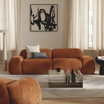 Sofá Minimalista Zen Comfort Terracota 3 Puestos