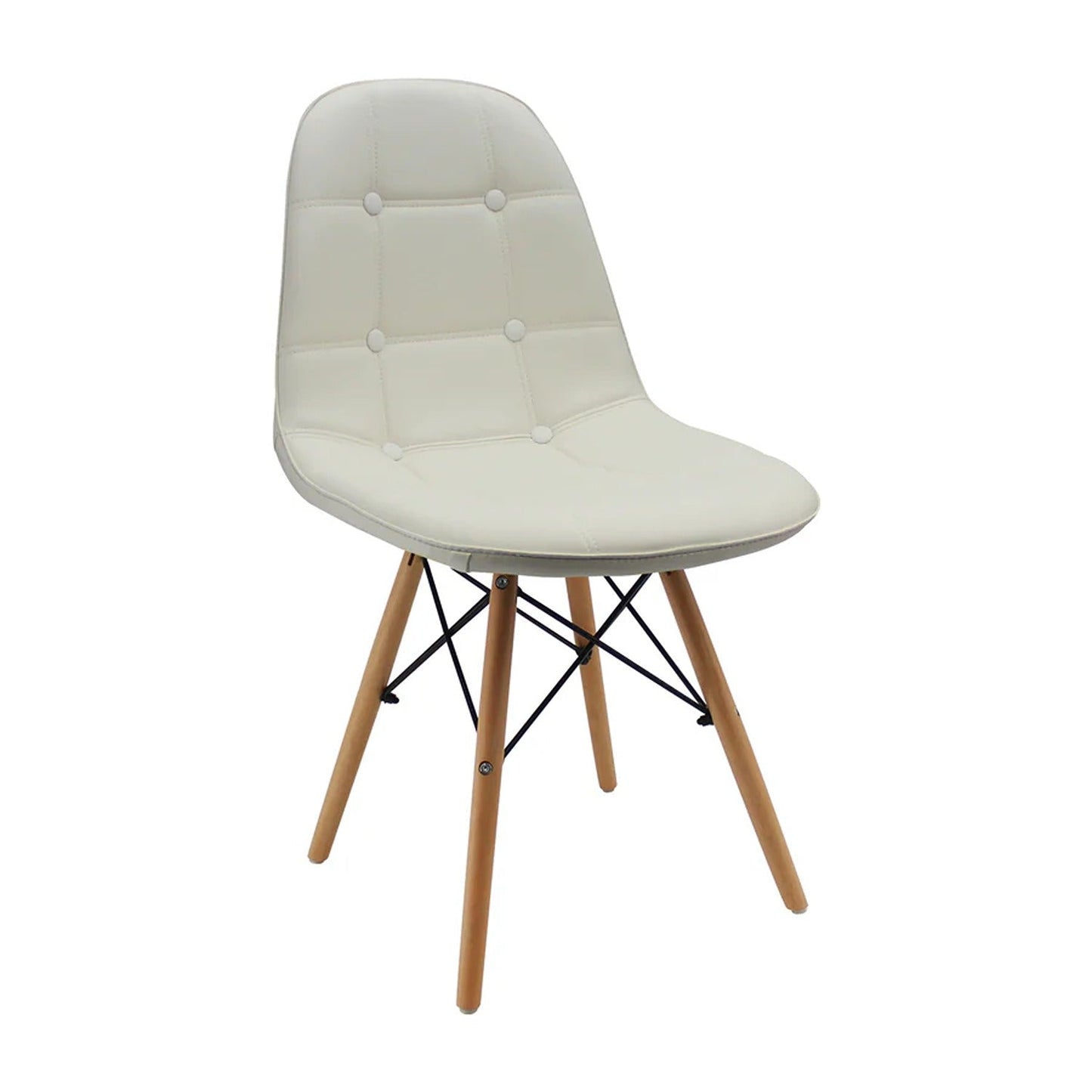 Silla Baeza Botones Blanco