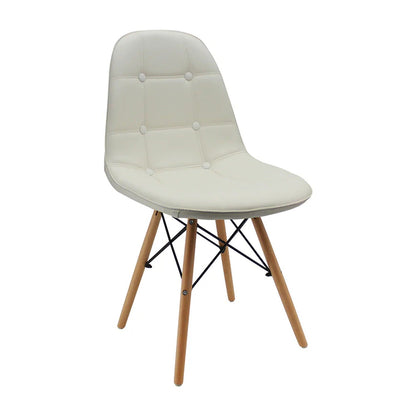 Silla Baeza Botones Blanco