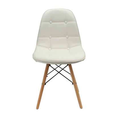 Silla Baeza Botones Blanco