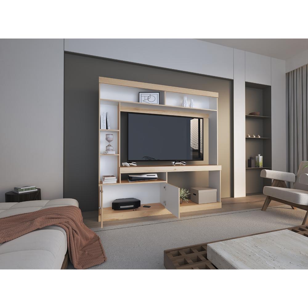 Estante Paris  Duna Blanco para Tv de 55"