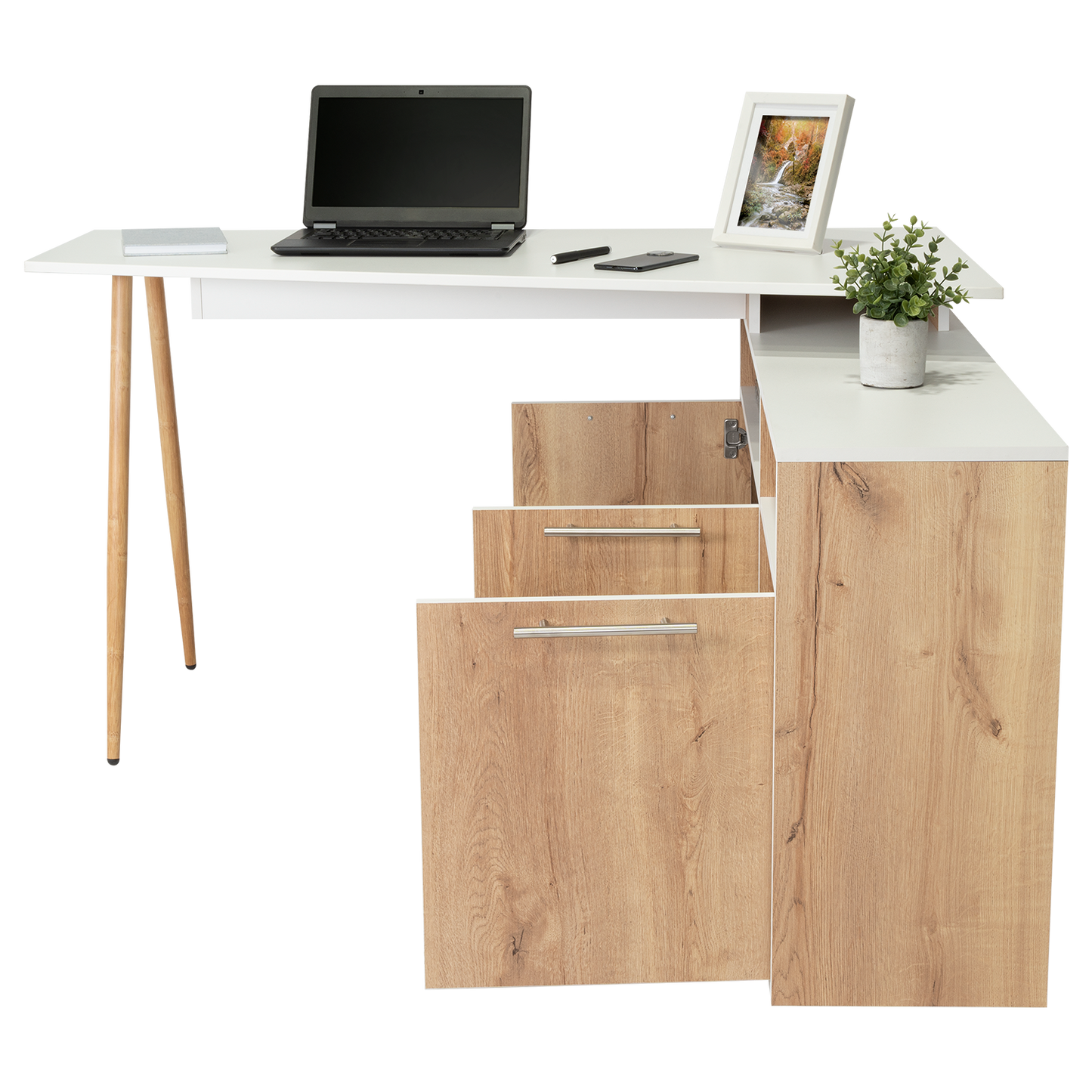 Escritorio Singapur 130  Duna +  Blanco