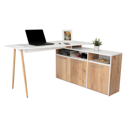 Escritorio Singapur 130  Duna +  Blanco