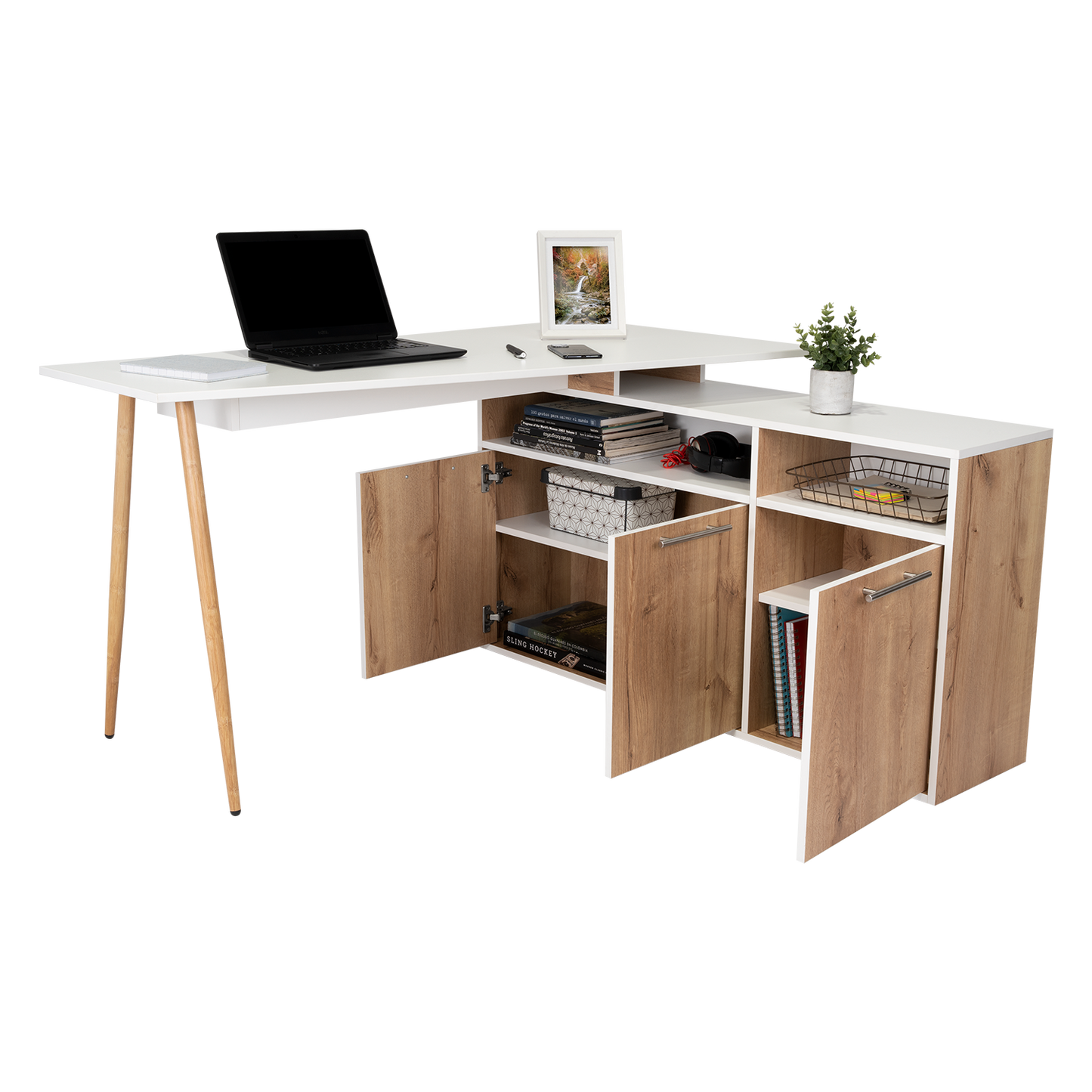 Escritorio Singapur 130  Duna +  Blanco