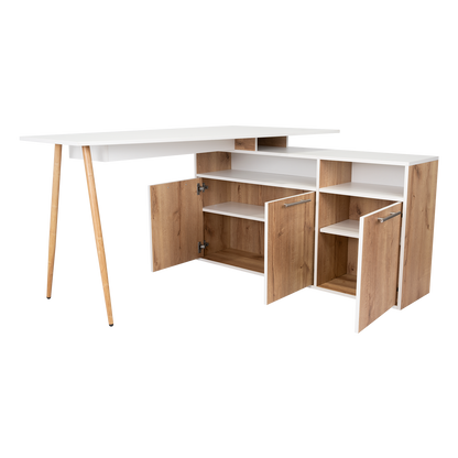 Escritorio Singapur 130  Duna +  Blanco