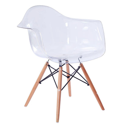 Silla Baeza Brazos Acrilica Transparente