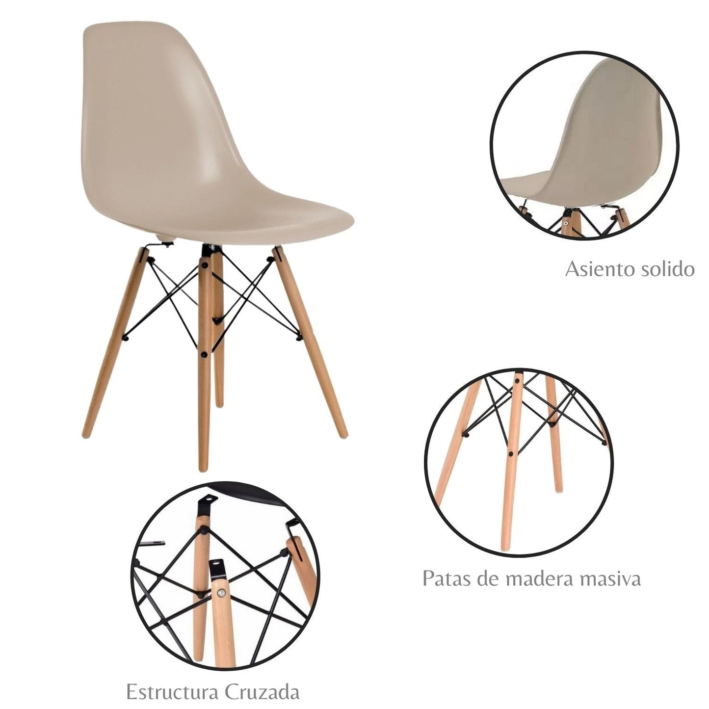 Silla Baeza Beige