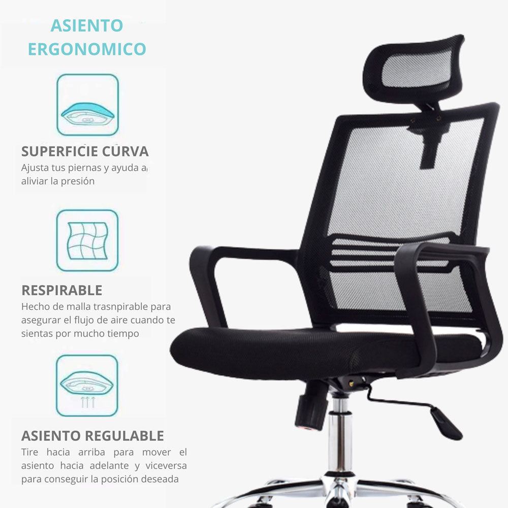 Silla De Oficina Kuren Alta Negro