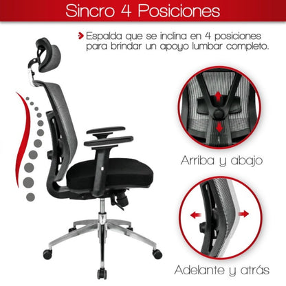 Silla De Oficina Core Premium Negro