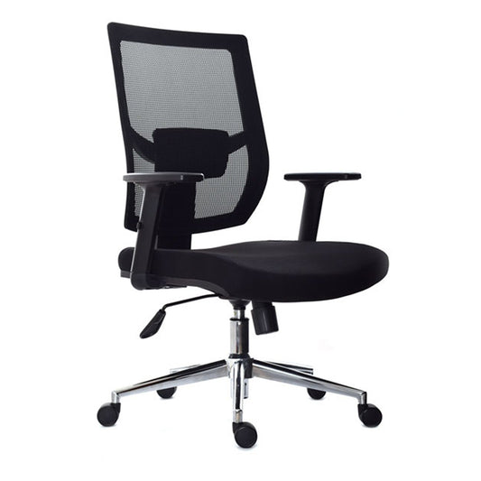 Silla De Oficina Fayet Base Cromo Negro