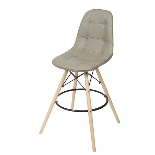 Silla de Barra Baeza botones Beige