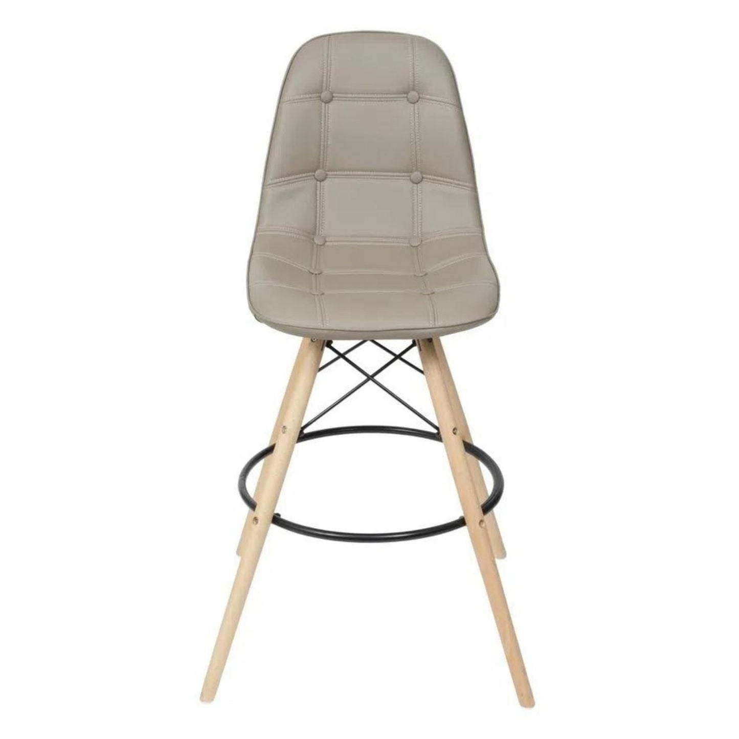 Silla de Barra Baeza botones Beige