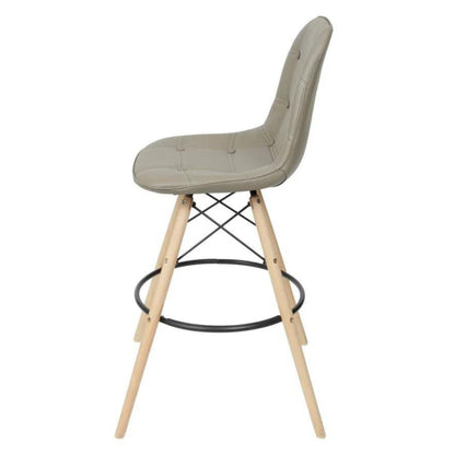 Silla de Barra Baeza botones Beige