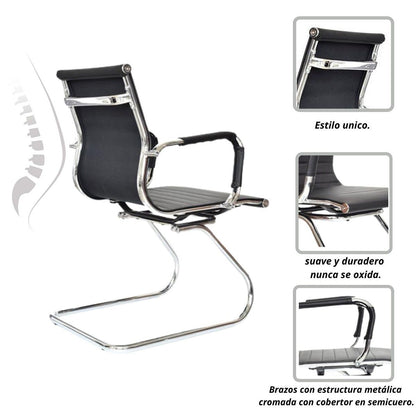 Silla De Oficina Alta Interlocutora Negro