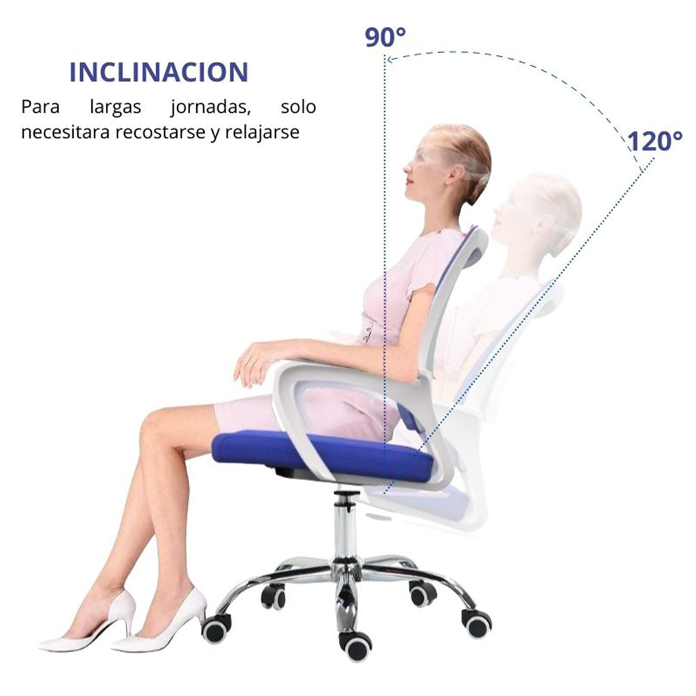 Silla De Oficina Berlin Premium Azul