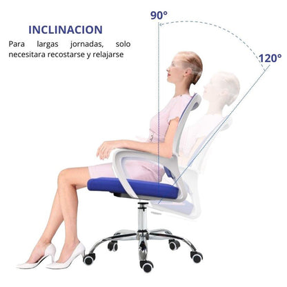 Silla De Oficina Berlin Premium Azul