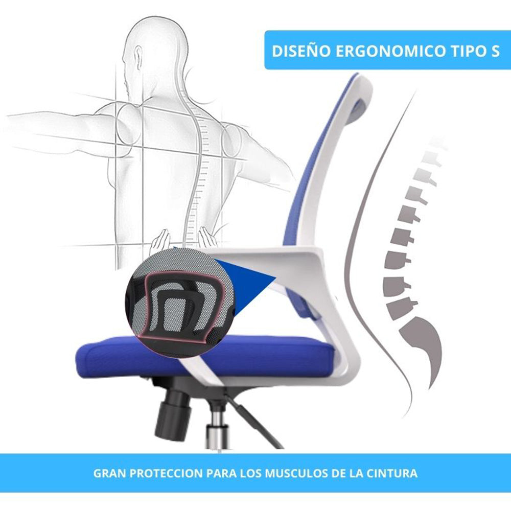 Silla De Oficina Berlin Premium Azul