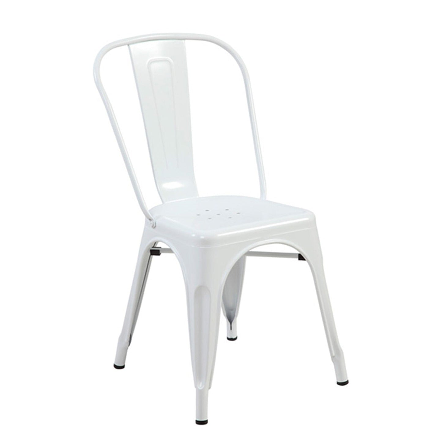Silla Metalica con Espaldar Blanco