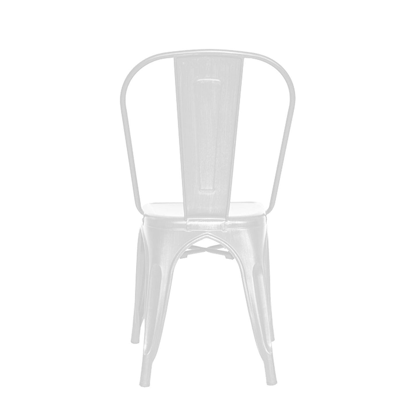 Silla Metalica con Espaldar Blanco