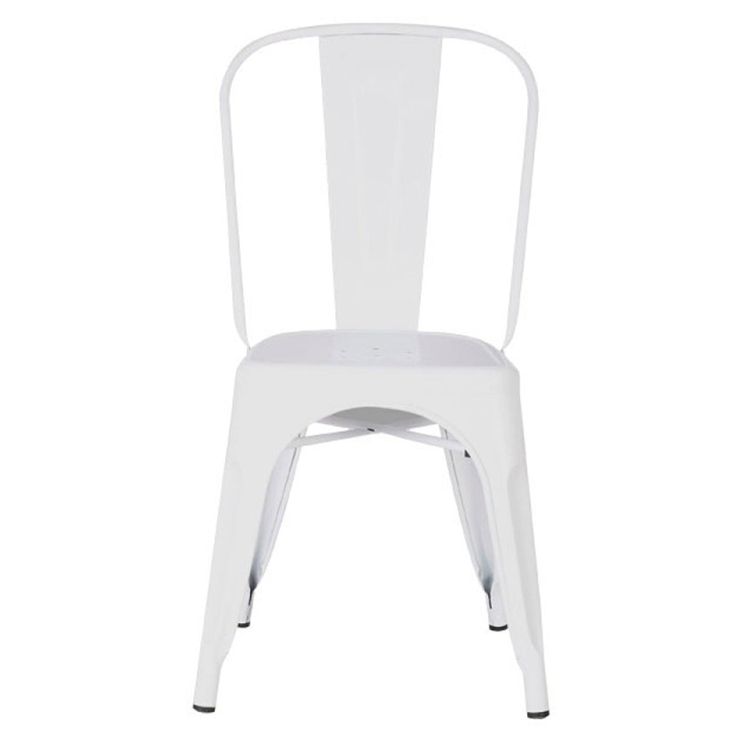 Silla Metalica con Espaldar Blanco