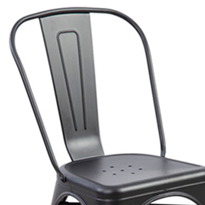 Silla Metalica con Espaldar Negro