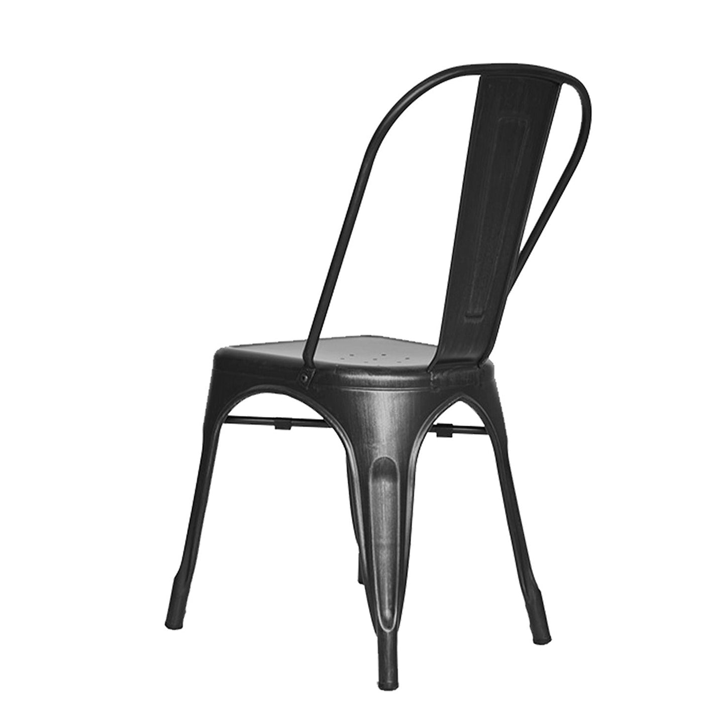 Silla Metalica con Espaldar Negro