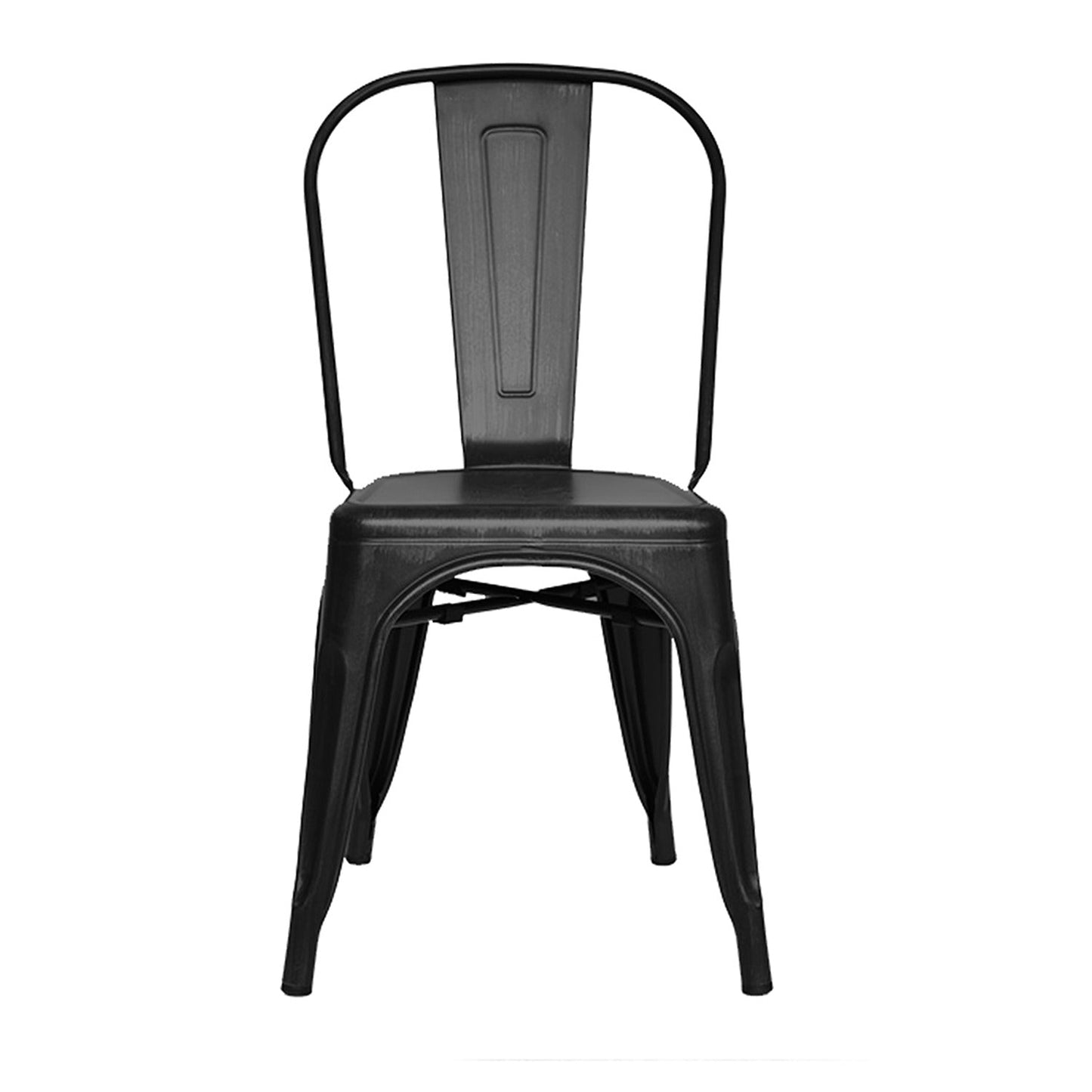 Silla Metalica con Espaldar Negro