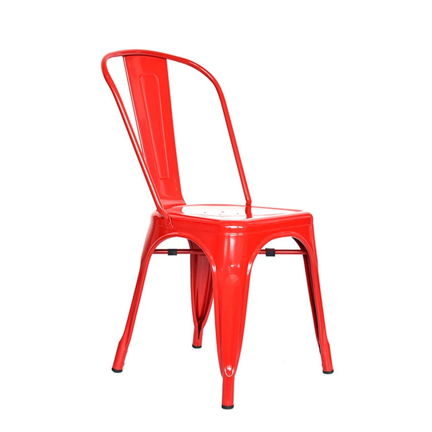 Silla Metalica con Espaldar Rojo