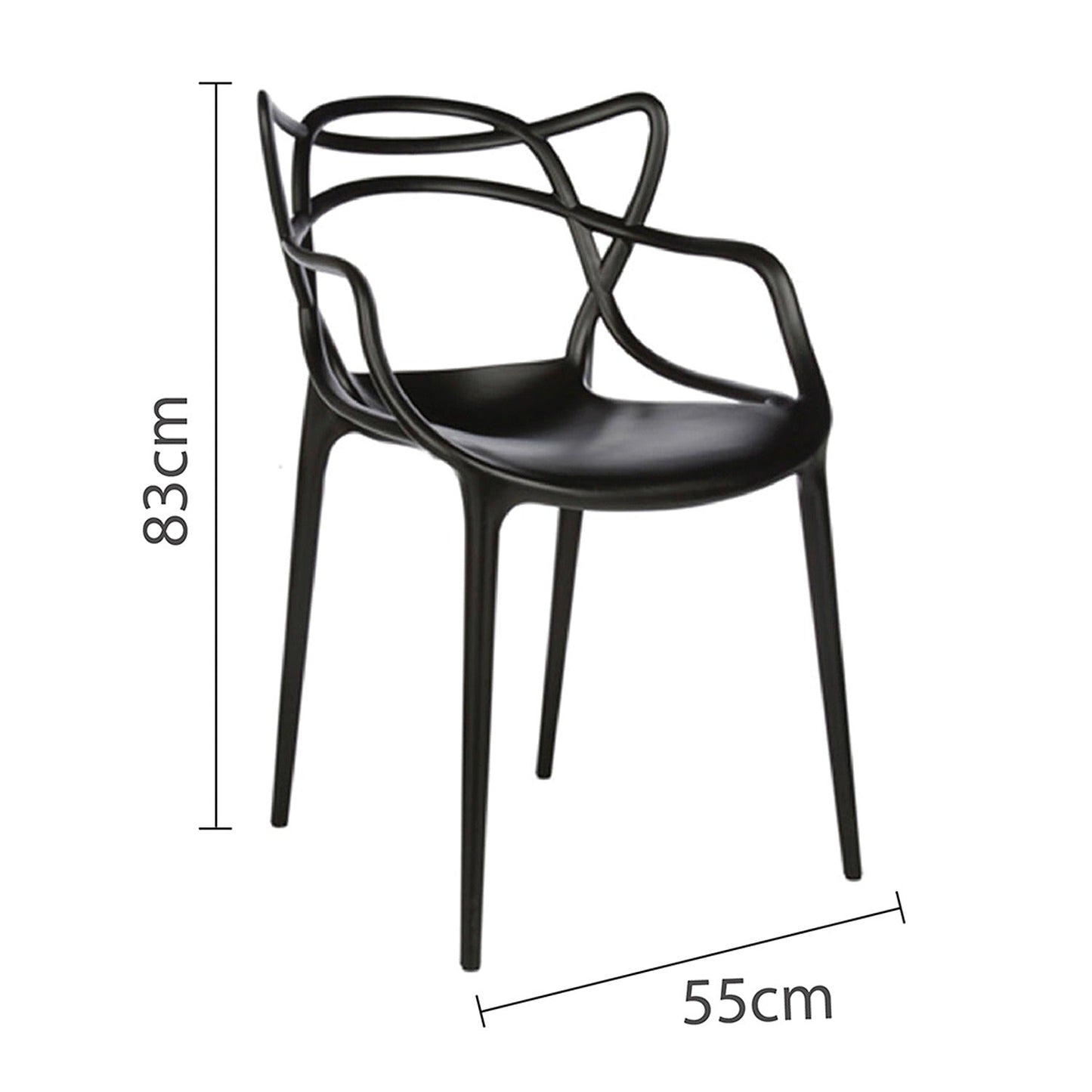Silla Curva Alba Negro
