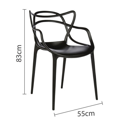 Silla Curva Alba Negro