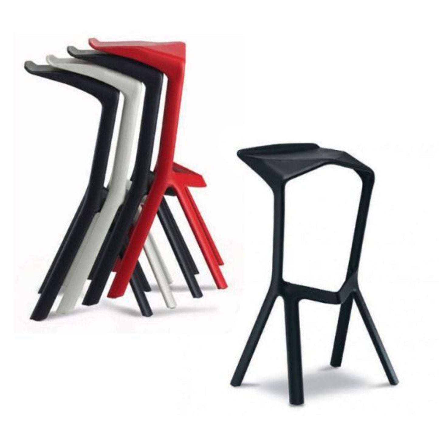 Silla de Barra Minimalista Negro