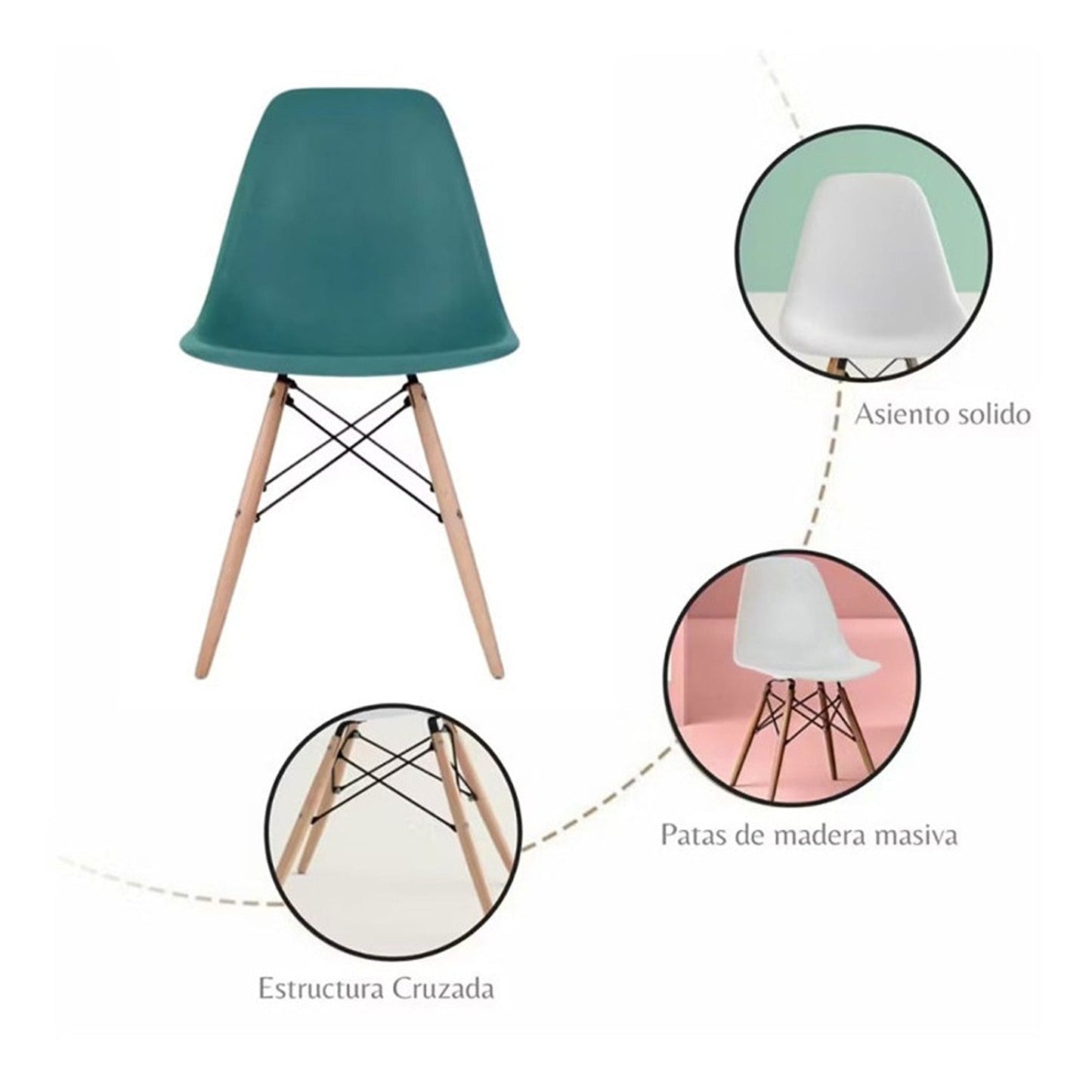 Silla Baeza Verde Esmeralda