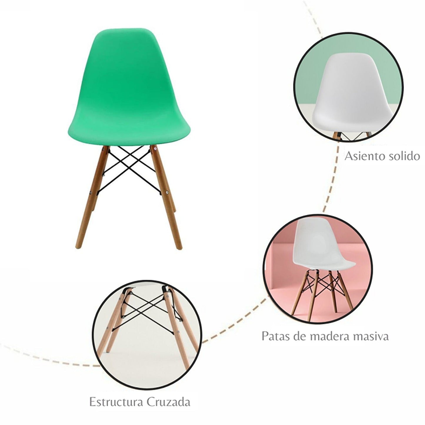 Silla Baeza Verde Menta