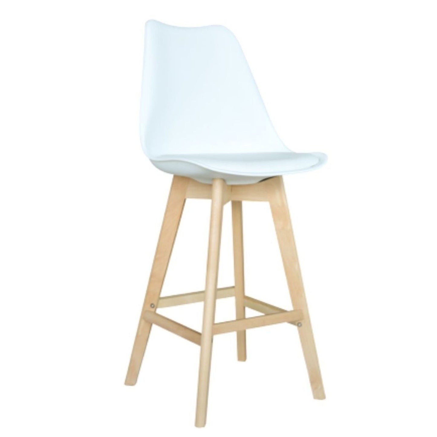 Silla de Barra Vernaza Tapizada Blanco
