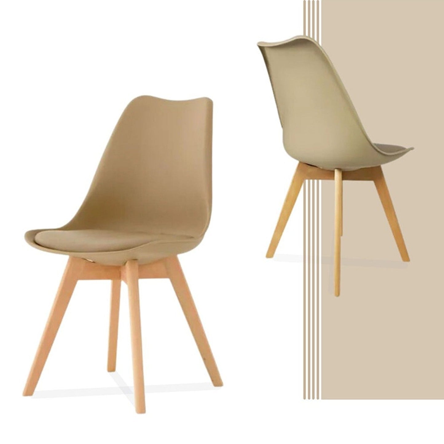 Silla Tapizada Vernaza Beige
