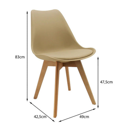 Silla Tapizada Vernaza Beige