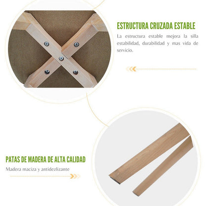 Silla Tapizada Vernaza Beige