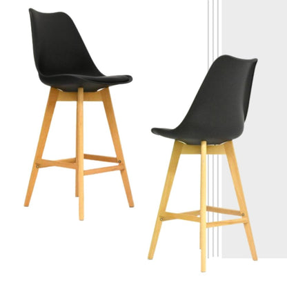 Silla de Barra Vernaza Tapizada Negro