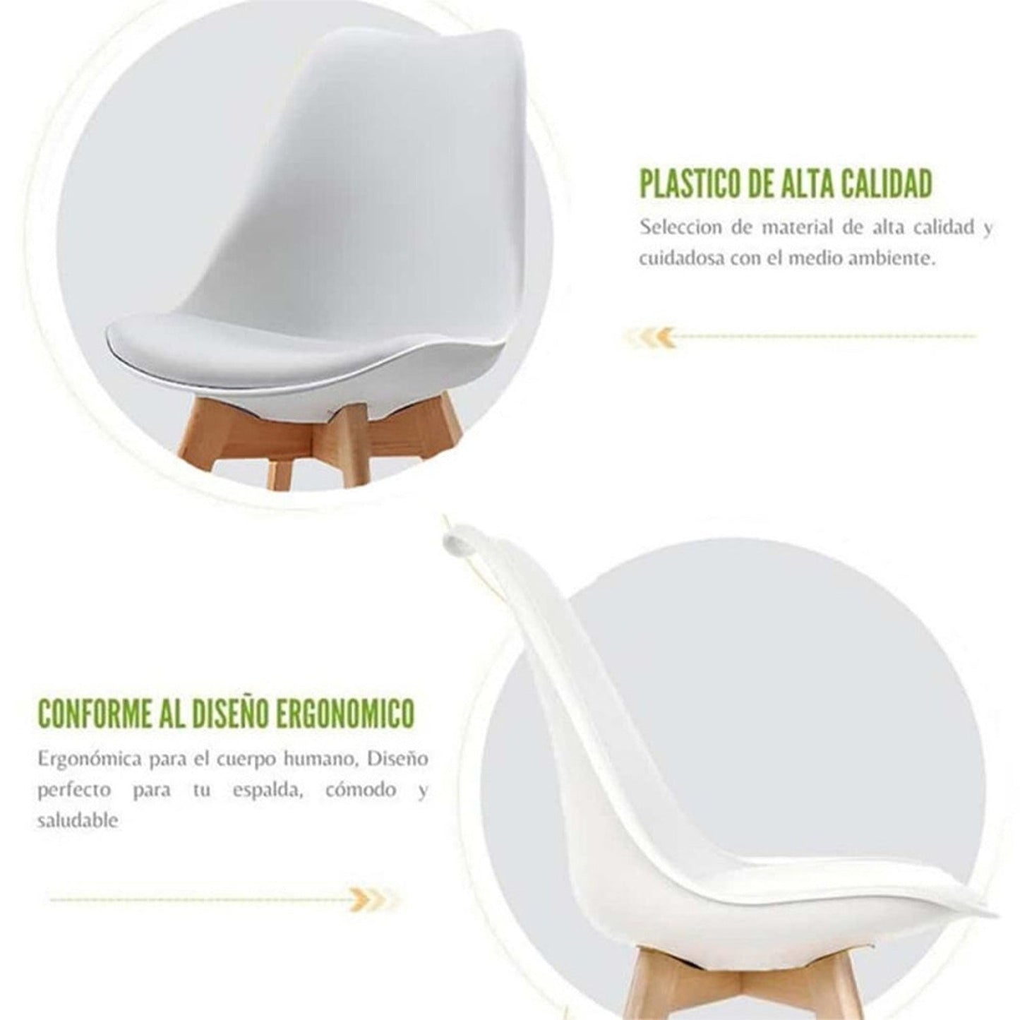 Silla Tapizada Vernaza Blanco