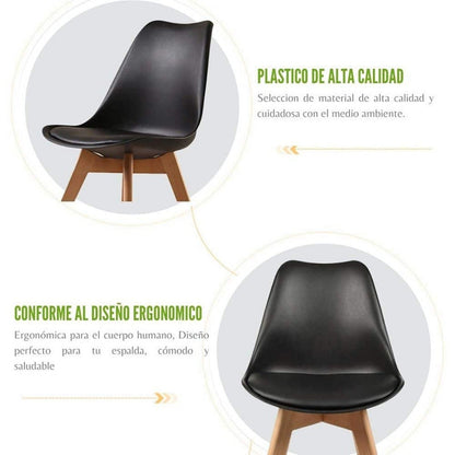 Silla Tapizada Vernaza Negro