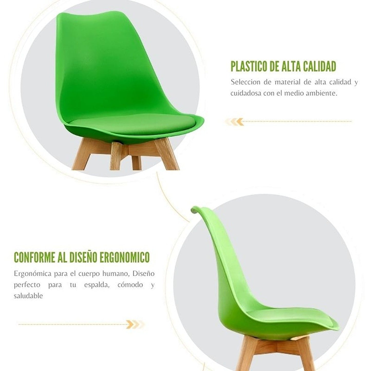 Silla Tapizada Vernaza Verde