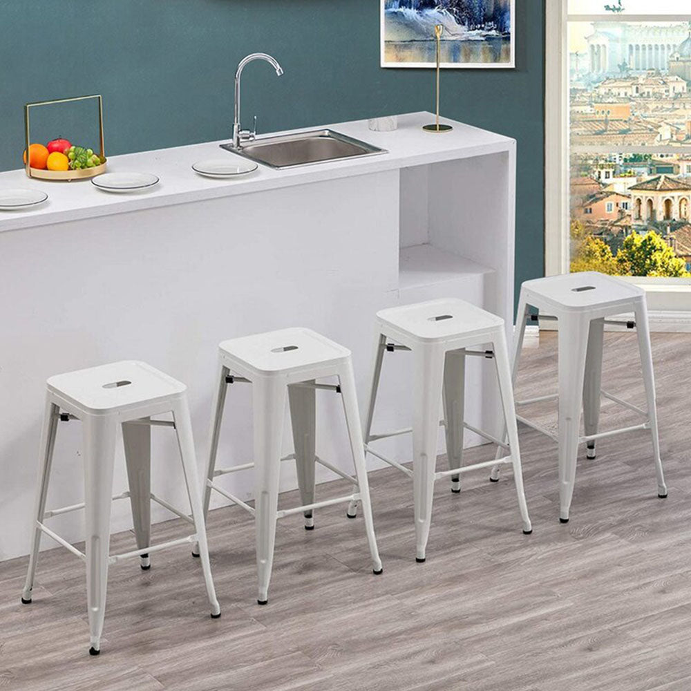 Silla de Barra Metalica Blanco