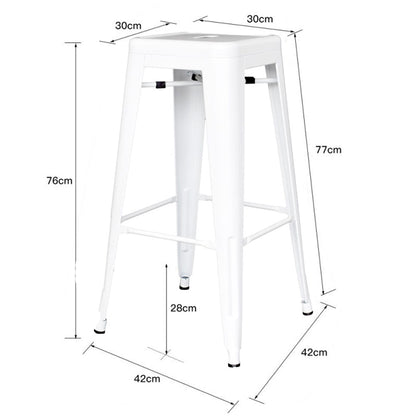 Silla de Barra Metalica Blanco
