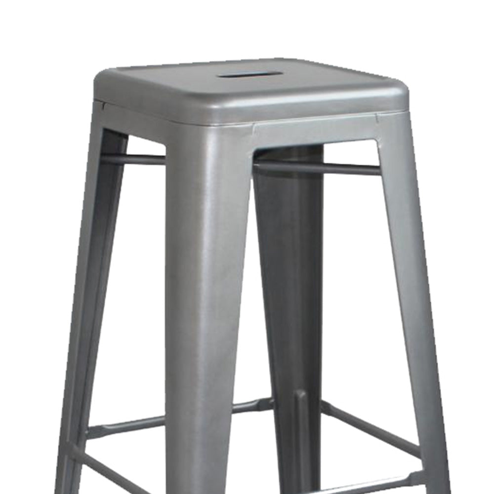 Silla de Barra Metalica Gris