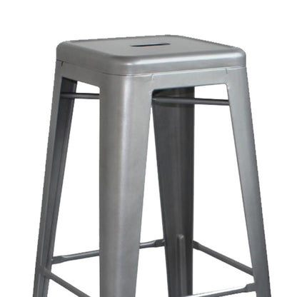 Silla de Barra Metalica Gris