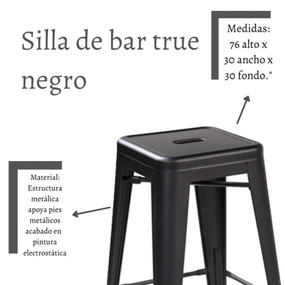 Silla de Barra Metalica Negro