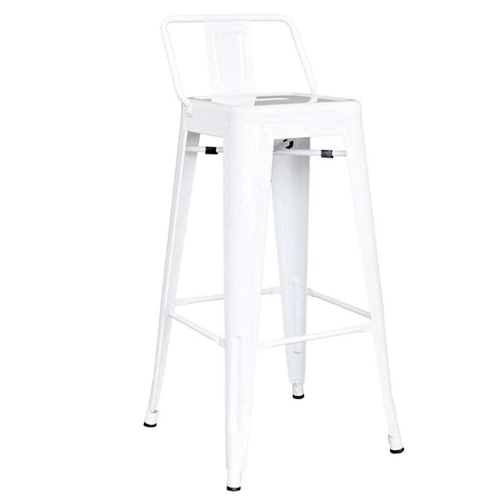 Silla de Barra Metalica Espalda Blanco