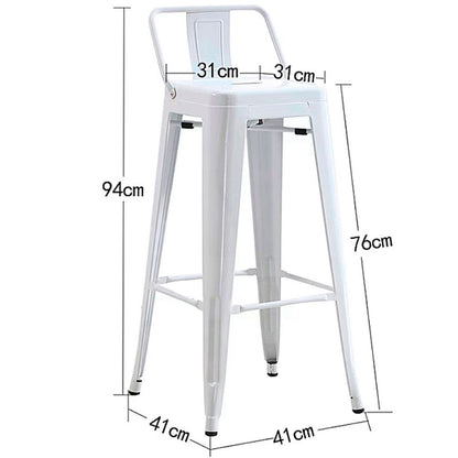 Silla de Barra Metalica Espalda Blanco