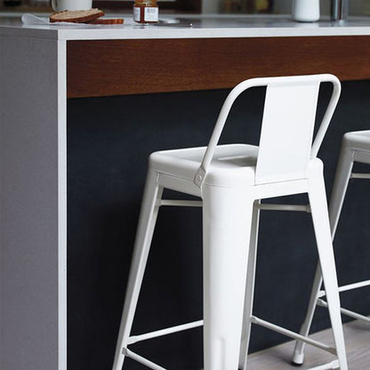 Silla de Barra Metalica Espalda Blanco