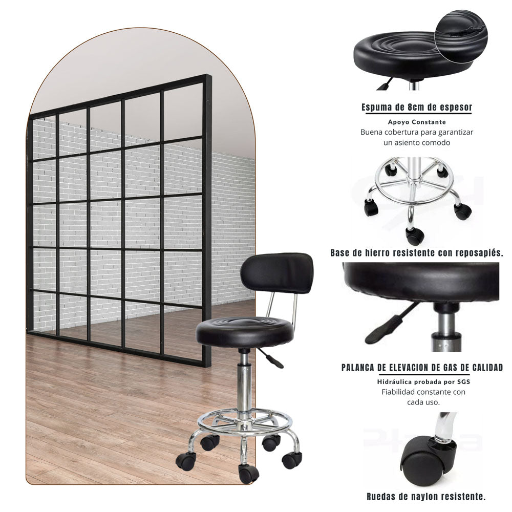 Silla de Barra o Banco Mokaro Negro